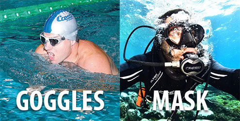 Goggles vs Masks from The Scuba Doctor Goggles vs Masks from The Scuba Doctor