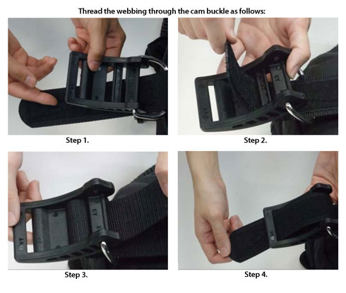 Threading scuba tank/cylinder cam buckle