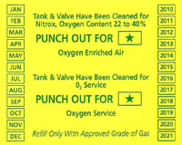 Oxygen Clean In Test Sticker