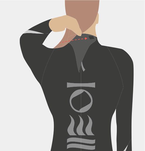 Wetsuit Donning Guide Step 9