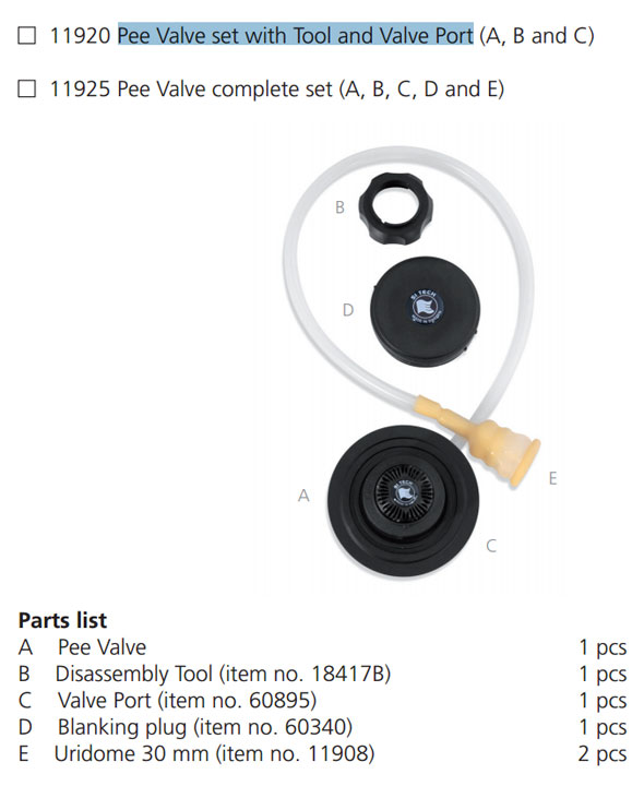 Si Tech Pee Valve Parts