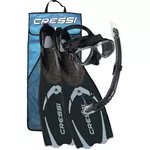 Cressi Pluma Pack - Mask Snorkel F-Foot Fins |EU 45/46