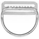 Rigid Bent D-Ring 50mm (2 inch) on Serrated Slide